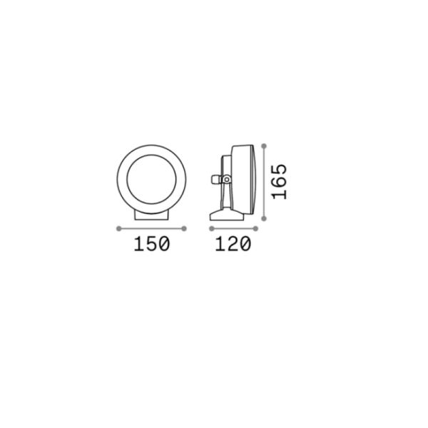 Aplique exterior articulable Tommy IP66 medidas