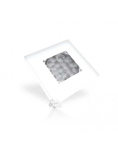 Plafón LED para cuadrado de color Blanco Oro Gris metalizado Empotrable para barco autobus camión taxi grua ambulancia FT-047 LE