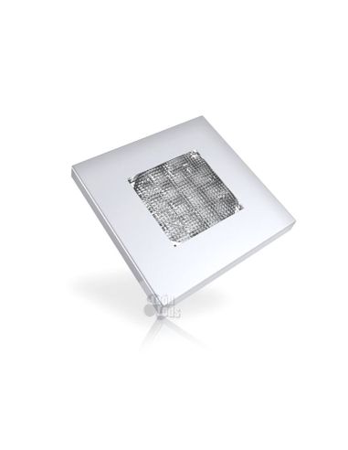 Plafón LED para cuadrado de color Blanco Oro Gris metalizado Empotrable para barco autobus camión taxi grua ambulancia FT-047 LE