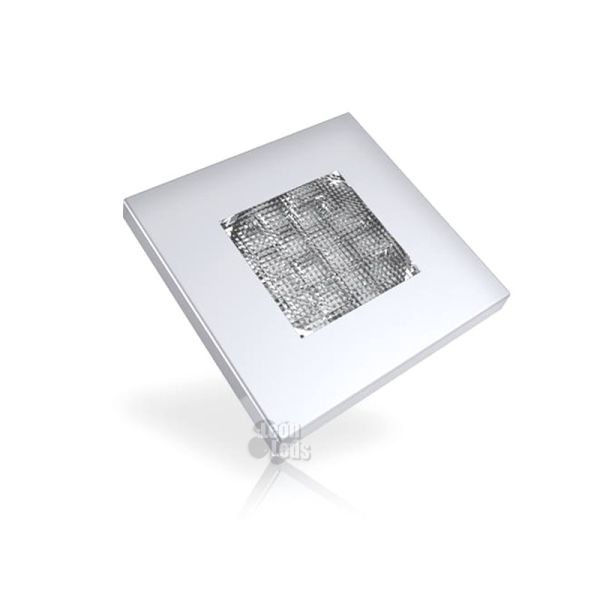 Luz de teto quadrada LED Branco Ouro Cinza metálico Recessed para barco ônibus caminhão táxi guindaste ambulância FT-047 LE