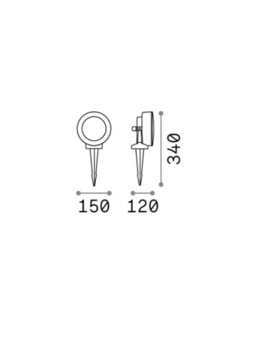 Projecteur d'extérieur avec évier Tommy mesures