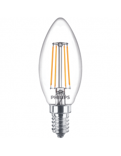 Bombilla E14 LED 4.3W - 40W Vela Filamentos Pack 6 Unidades 2.700K 8718696775035 Philips | LeonLeds 2