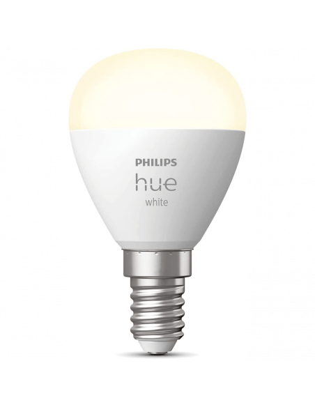 Bombilla LED esferíca inteligente Hue 470Lm 5,7w 2.700K Compatible con Alexa Google Home Philips | LeonLeds