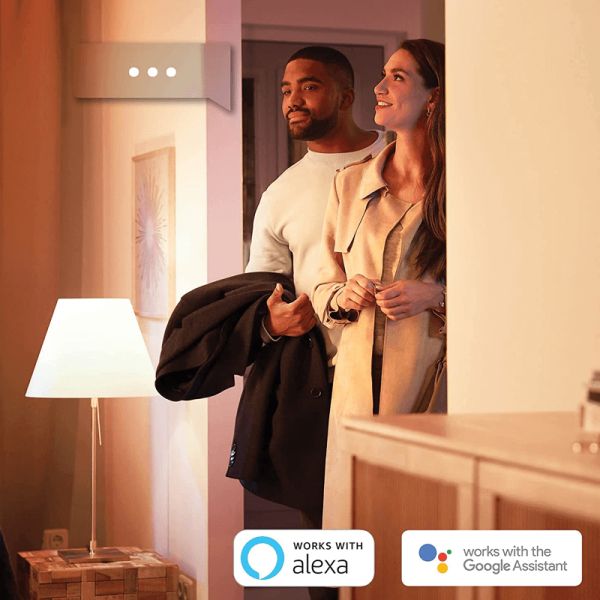 Ampoule LED Sphérique Intelligente Hue 470Lm 5.7w 2700K Compatible avec Alexa Google Home Philips | leonleds