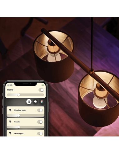 Bombilla LED esferíca inteligente Hue 470Lm 5,7w 2.700K Compatible con Alexa Google Home Philips | LeonLeds