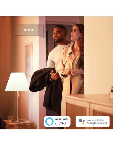 Ampoule LED Sphérique Intelligente Hue 470Lm 5.7w 2700K Compatible avec Alexa Google Home Philips | leonleds