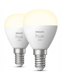 Pack 2 Bombillas LED esferíca inteligente Hue 470Lm 5,7w 2.700K Compatible con Alexa Google Home 8719514356696 | LeonLeds