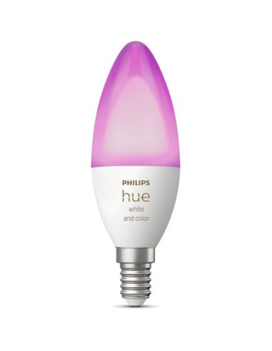 Bombilla LED vela inteligente 4W - 40W con Luz Blanca y de Colores Compatible con Alexa Google Home | LeonLeds