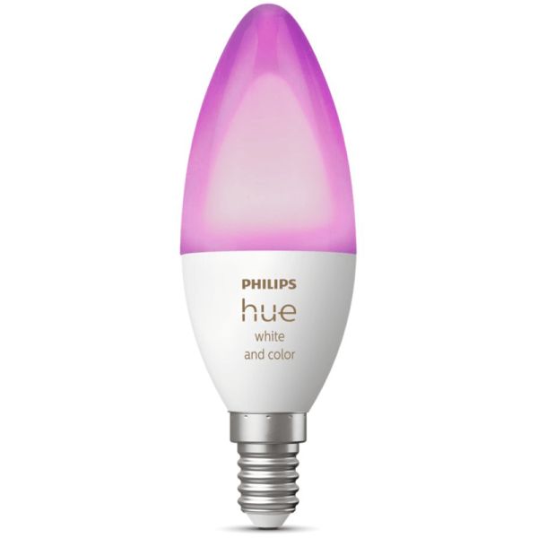 Bombilla LED vela inteligente 4W - 40W con Luz Blanca y de Colores Compatible con Alexa Google Home | LeonLeds