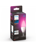 Bombilla LED vela inteligente 4W - 40W con Luz Blanca y de Colores Compatible con Alexa Google Home 8719514356610 | LeonLeds