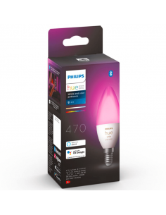 Lâmpada LED inteligente 4W - 40W com luz branca e colorida Compatível com Alexa Google Home Philips Hue | LeonLeds