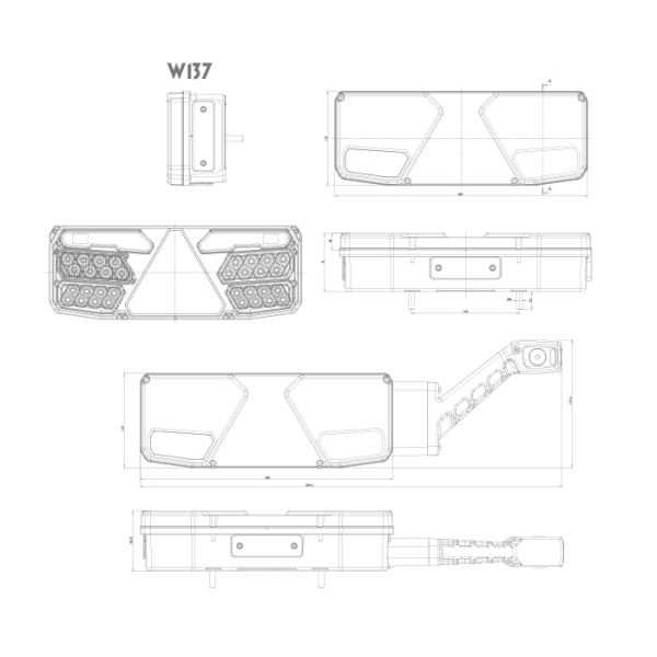 Piloto trasero LED con triangulo no da fallo de bombilla fundida can bus para camion 12V 24v| LeonLeds Iluminación