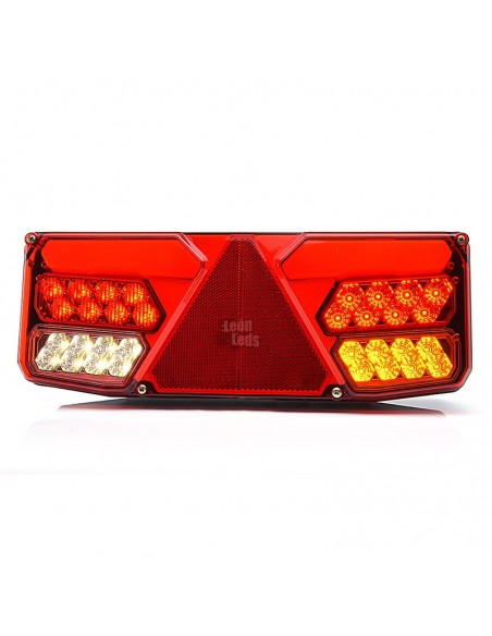 Piloto trasero LED con triangulo no da fallo de bombilla fundida can bus para camion 12V 24v| LeonLeds Iluminación