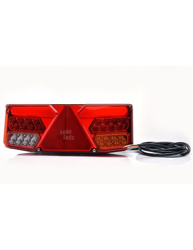 Piloto trasero LED con triangulo no da fallo de bombilla fundida can bus para camion 12V 24v| LeonLeds Iluminación