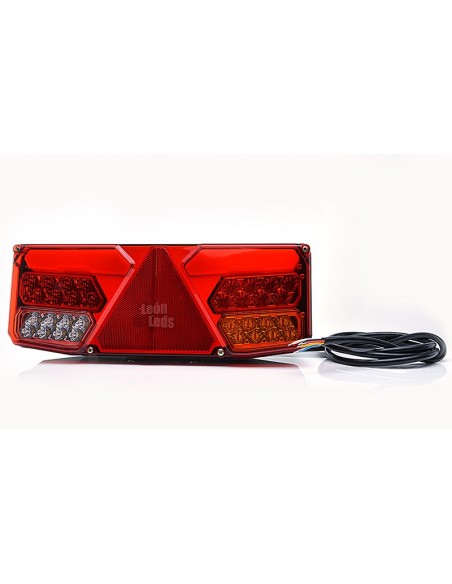 Piloto trasero LED con triangulo no da fallo de bombilla fundida can bus para camion 12V 24v| LeonLeds Iluminación
