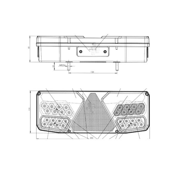 Piloto trasero LED con triangulo no da fallo de bombilla fundida can bus para camion 12V 24v| LeonLeds Iluminación