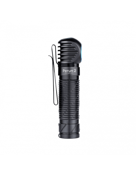 Lampe de poche Perun 2 LED avec lentille suspendue noire TIR 2500