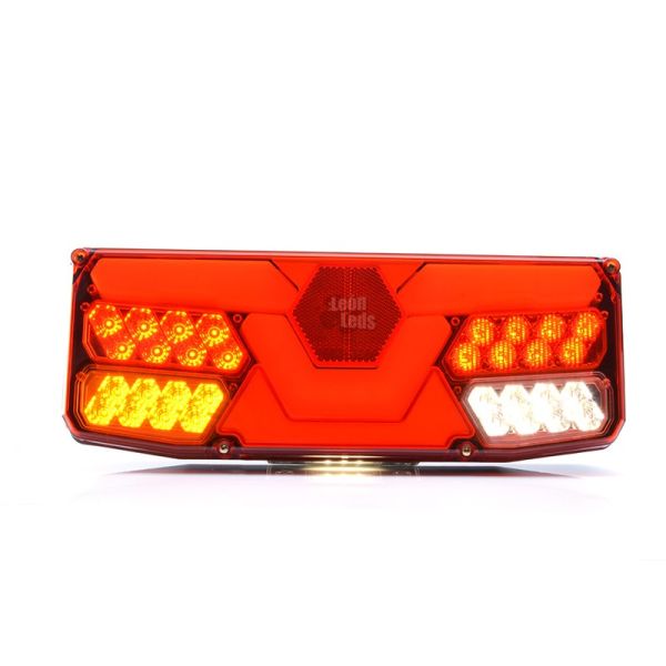 Piloto Trasero Can-Bus reflectante Exagonal Was Camión rígido 12V 24V con cable | LeonLeds Iluminación