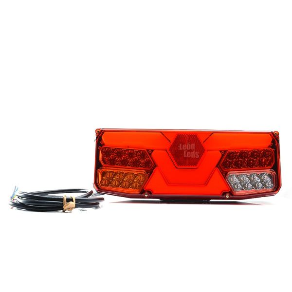 Piloto Trasero Can-Bus reflectante Exagonal Was Camión rígido 12V 24V con cable | LeonLeds Iluminación