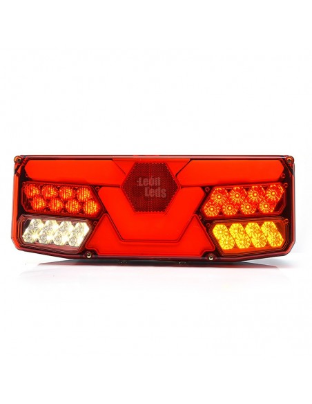 Luz traseira Can-Bus reflexiva Hexagonal Was Rigid truck 12V 24V com cabo | Leon Iluminação LED