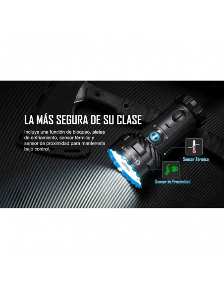 Linterna LED Marauder 2 salida dual potente 14000 lm resistente