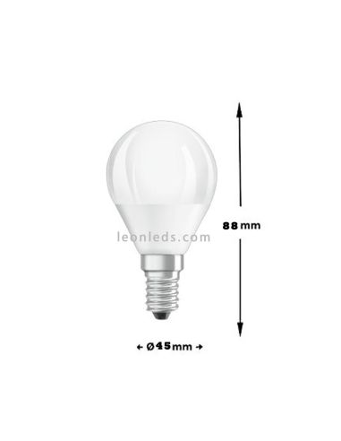 Osram Parathom  5.5W CL P Mate 827 Cálida Equivalente 40W Bombilla LED E14 P45 LedVance | LeonLeds Iluminación