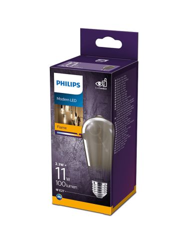Bombilla LED espejo ST64 Smoky E27 2.3W - 11W 1.800K 8718699759636 | LeonLeds