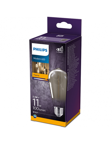 Bombilla LED espejo ST64 Smoky E27 2.3W - 11W 1.800K 8718699759636 | LeonLeds