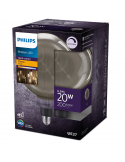 Bombilla LED Globo Grande G200 Regulable efecto espejo Smoky 6.5W - 20W, 200Lm 1.800K Philips | LeonLeds