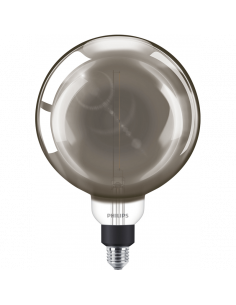 Lâmpada LED Grande Globo G200 Efeito de espelho regulável Fumê 8719514315396 Philips | leonleds