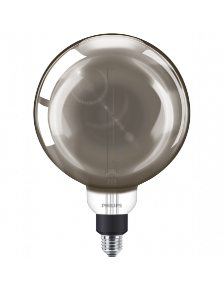 Lâmpada LED Grande Globo G200 Efeito de espelho regulável Fumê 8719514315396 Philips | leonleds