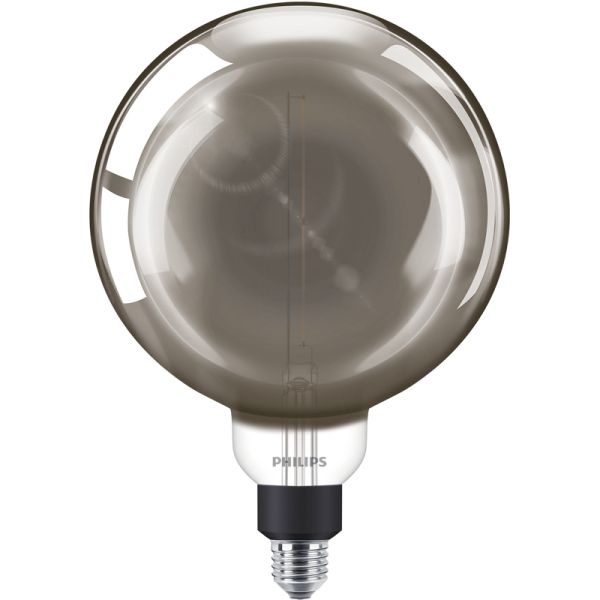 Lâmpada LED Grande Globo G200 Efeito de espelho regulável Fumê 8719514315396 Philips | leonleds