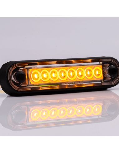 Piloto LED de Galibo ambar con tulipa transparente 8 Leds FT-073 Z LED LONG | LeonLeds