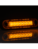 Piloto LED de Galibo ambar con tulipa transparente 8 Leds FT-073 Z LED LONG | LeonLeds