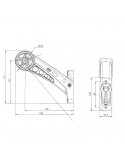 Dimensiones Cuerno LED 3 Funciones con brazo largo 12V y 24V W777.3 892 con 0,5 metros de cable Was | LeonLeds