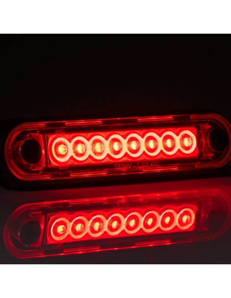 Piloto LED de Galibo con tulipa transparente 8 Leds FT-073 C LED LONG | LeonLeds