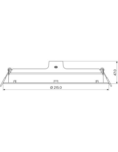 Dimensions Downlight LED 24W 2550Lm rond Meson 200 Philips | leonleds
