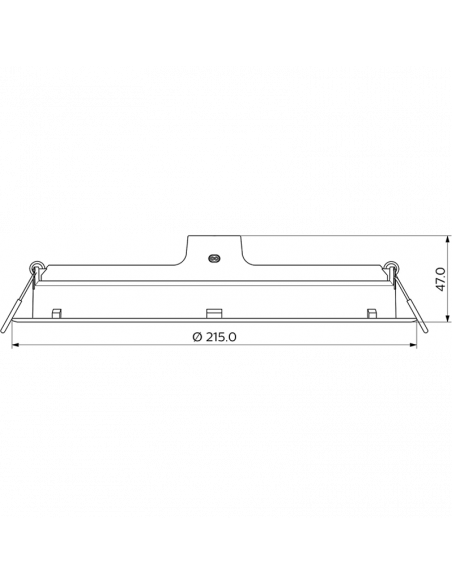 Dimensions du spot encastré rond LED Philips Meson 200 24W 2550Lm | LeonLeds