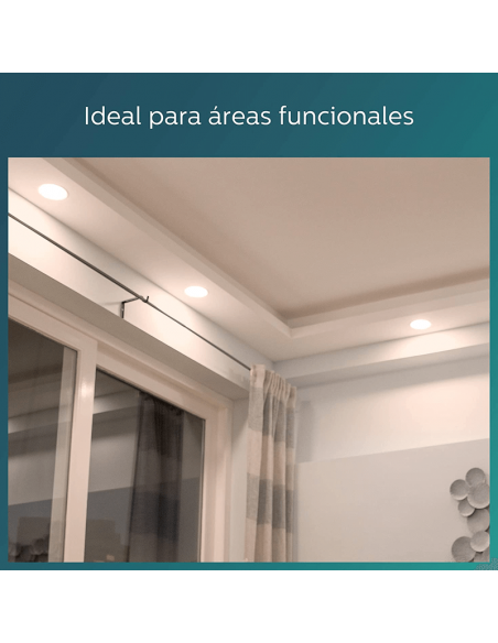 Downlight LED redondo 6W 550Lm blanco Philips | LeonLeds