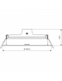 Dimeniones Downlight LED 13W blanco redondo Philips Meson | LeonLeds