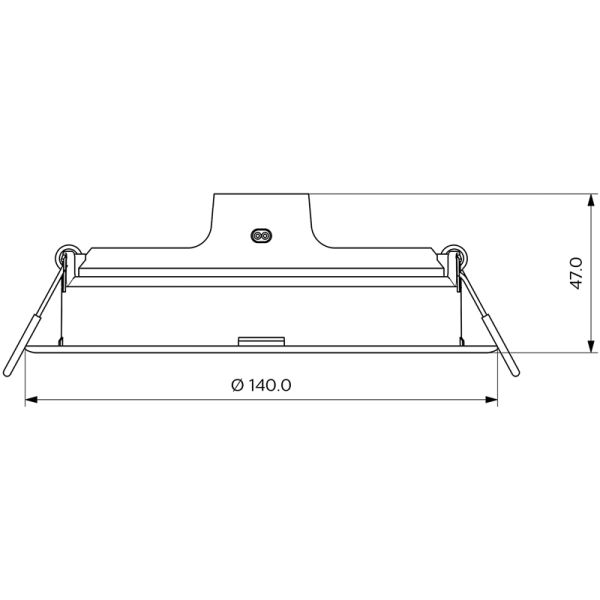 Dimeniones Downlight LED 13W blanco redondo Philips Meson | LeonLeds