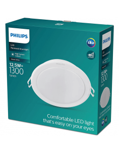 Downlight LED empotrable MESON redondo 12,5W blanco, 3000K 1240Lm, Ø140mm - corte Ø125mm 2