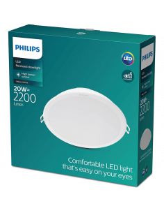 Caixa embutida LED Downlight 21W branco 2.100Lm Meson by Philips | leonleds