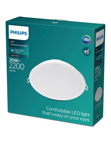 Luminária de embutir LED Philips Meson 21W Branca 2100Lm | LeonLeds
