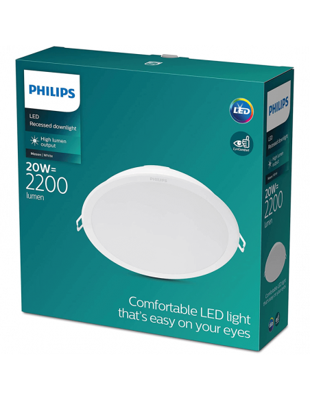 Caixa embutida LED Downlight 21W branco 2.100Lm Meson by Philips | leonleds