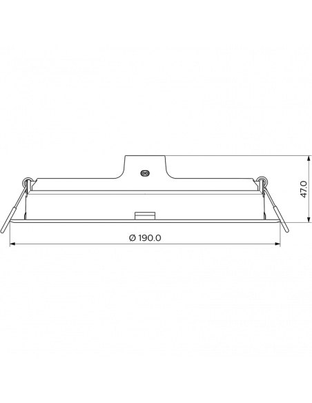 Dimensões Downlight LED de encastrar 21W branco 2.100Lm Meson by Philips | leonleds