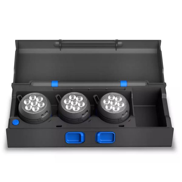 Lanterna LED multidirecional com pacote de 3 módulos