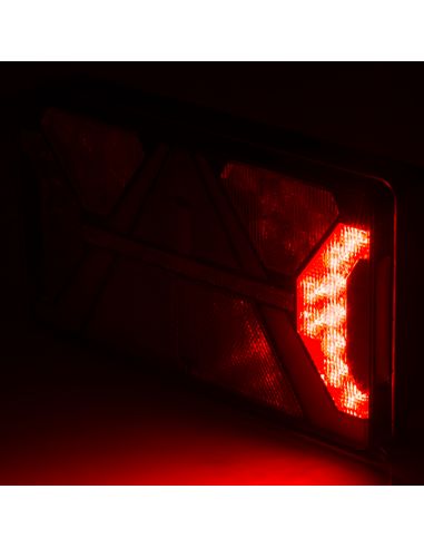 Piloto Trasero rectangular LED con triangulo Strada 12V 24V Horpol | LeonLeds