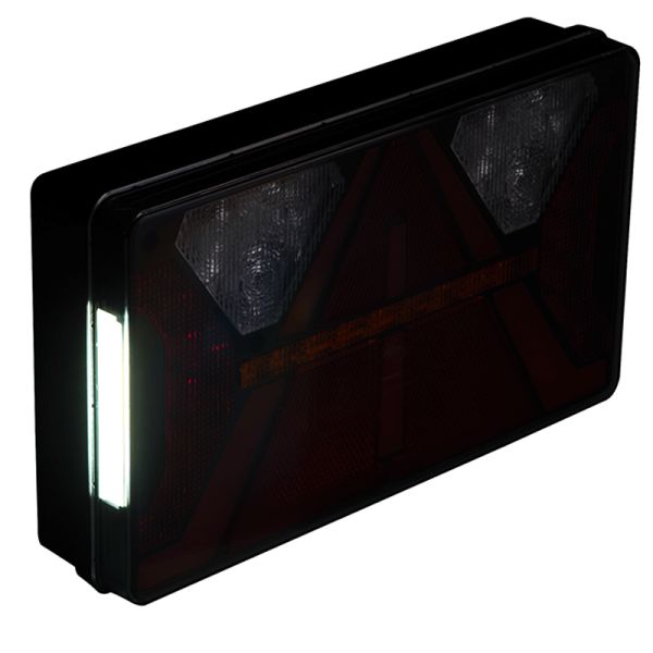Piloto Trasero rectangular LED con triangulo Strada 12V 24V Horpol | LeonLeds