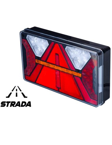 Feu arrière LED rectangulaire avec triangle Strada 12V 24V Horpol | leonleds